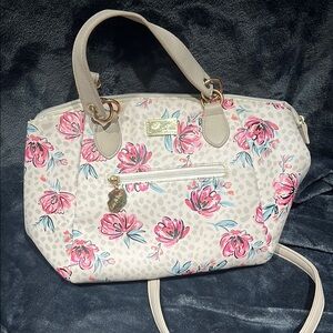 Floral Beige and Pink Women's Bag